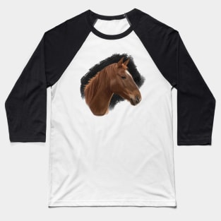 Horse against black Baseball T-Shirt